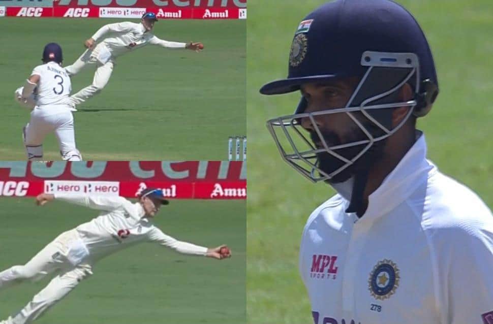 IND vs ENG, 1st test Joe Root takes on handed stunning catch of Ajinkya Rahane,video viral