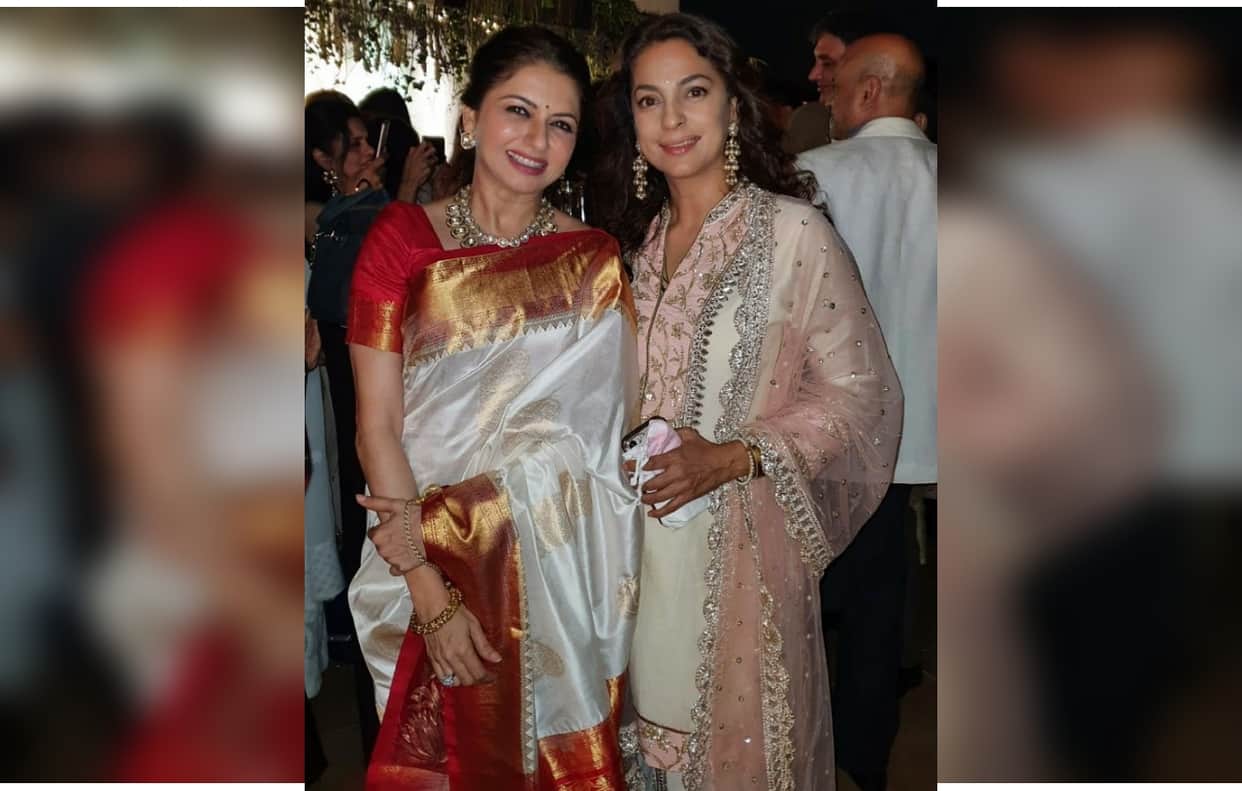 Juhi Chawla shares a happy BFF memory with Bhagyashree with a filmy caption on Instagram