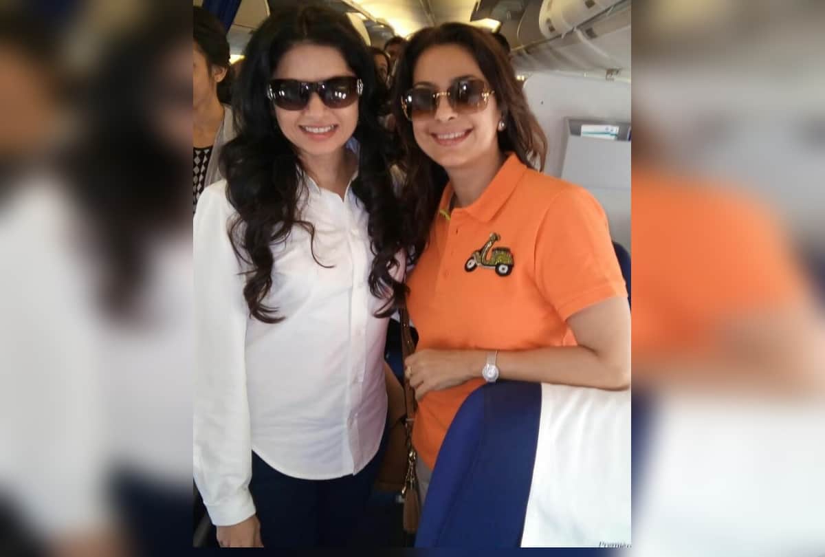 Juhi Chawla shares a happy BFF memory with Bhagyashree with a filmy caption on Instagram