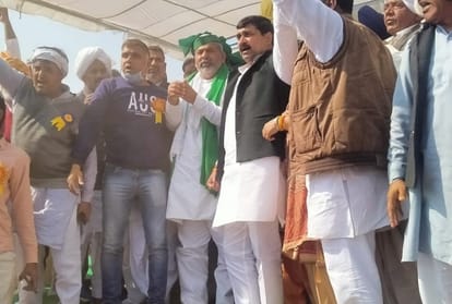 Kisan Andolan News: Rakesh Tikait and others farmer leaders reached Kisan Mahapanchayat in Charkhi Dadri