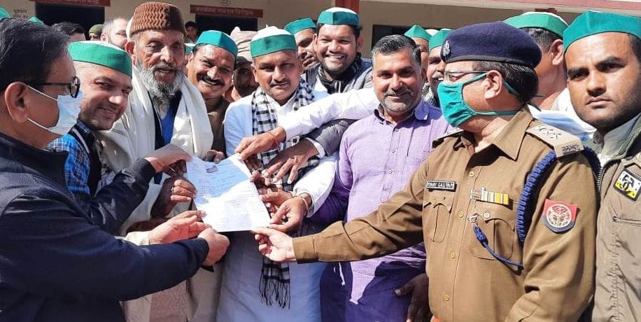 Farmers protest in tehsils, protest