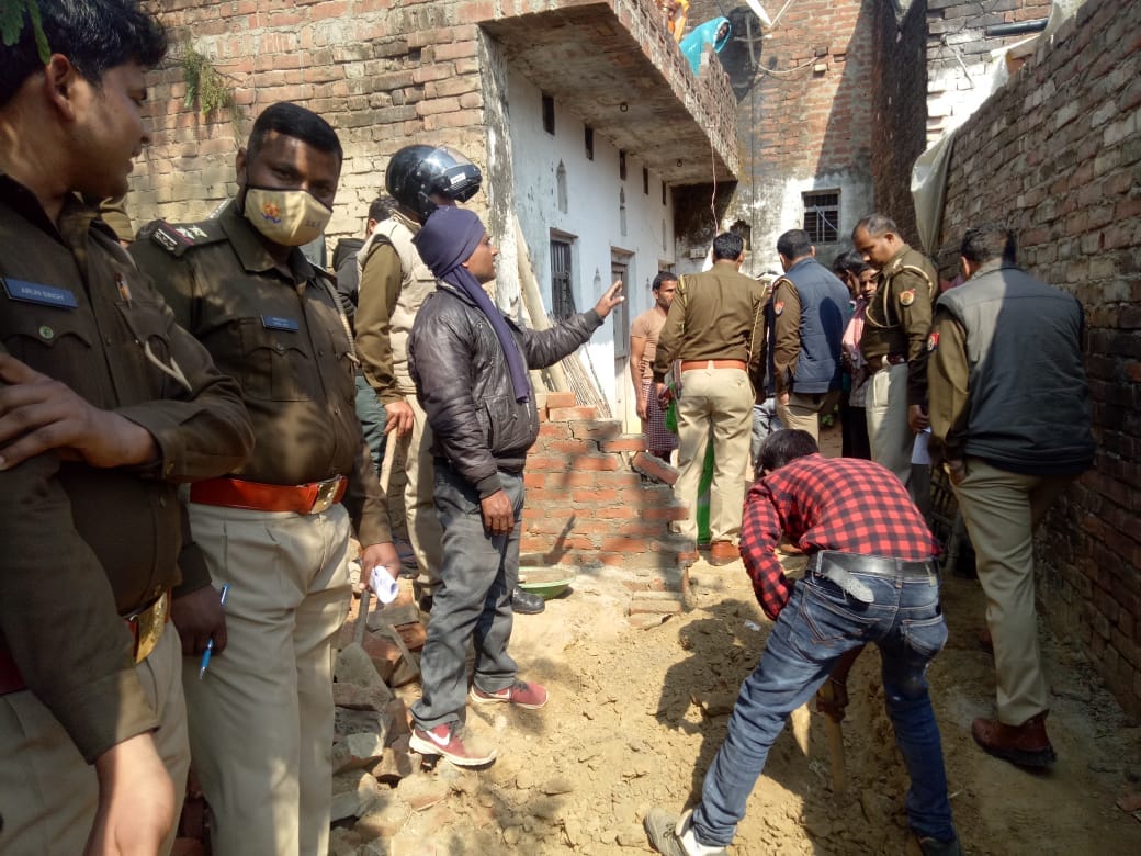 police inspector misbehave with 90 years old woman, villagers fire on police