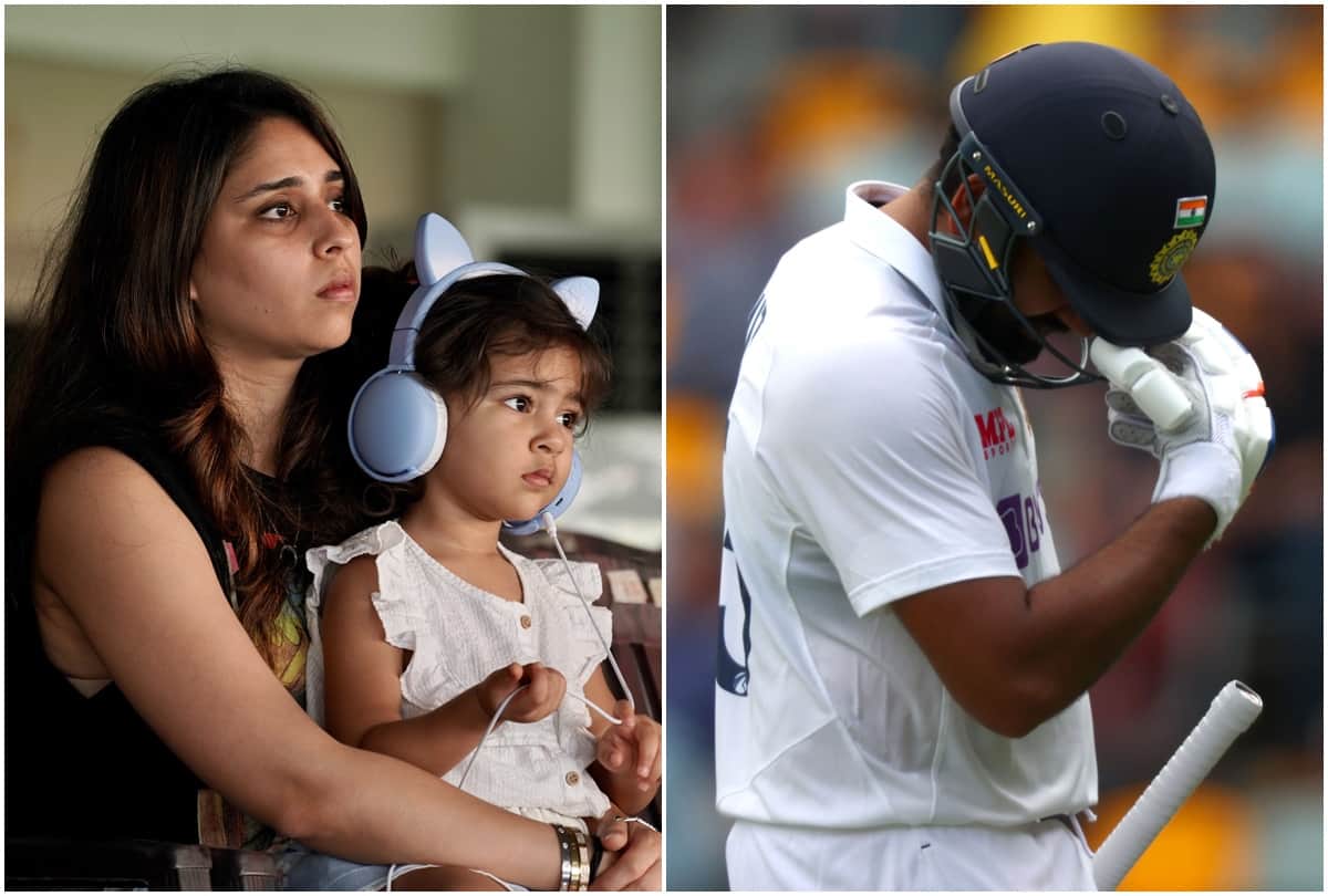 Rohit sharma and Shubman gill failed to give india a good start Ritika Sajdeh with daughter Samaira spotted in chepauk stadium on 3rd day