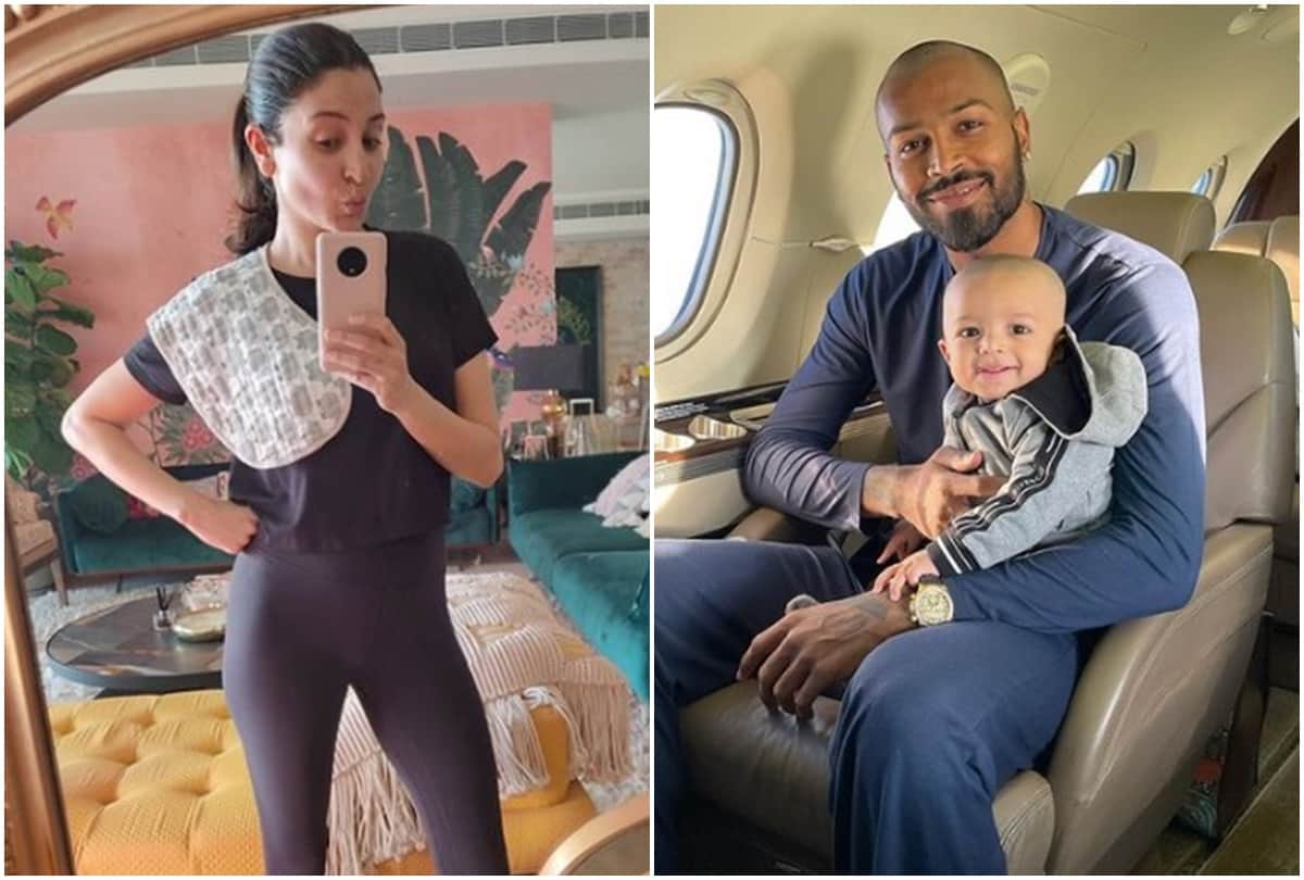 Anushka Sharma shared a selfie with funny caption on burp clothes, Hardik Pandya shared his experience