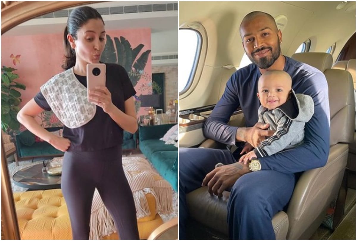 Anushka Sharma shared a selfie with funny caption on burp clothes, Hardik Pandya shared his experience