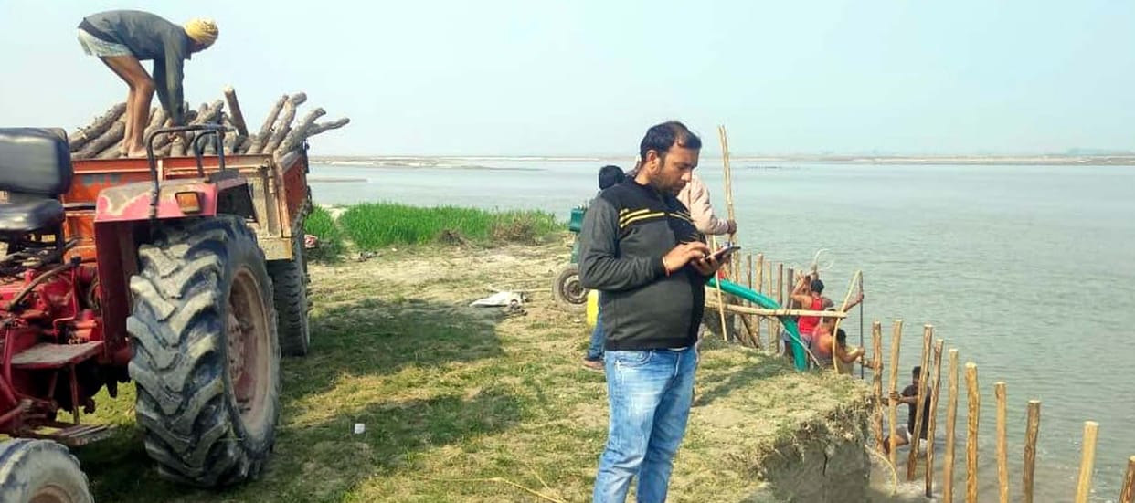 active the control room every time bank of river in kasganj
