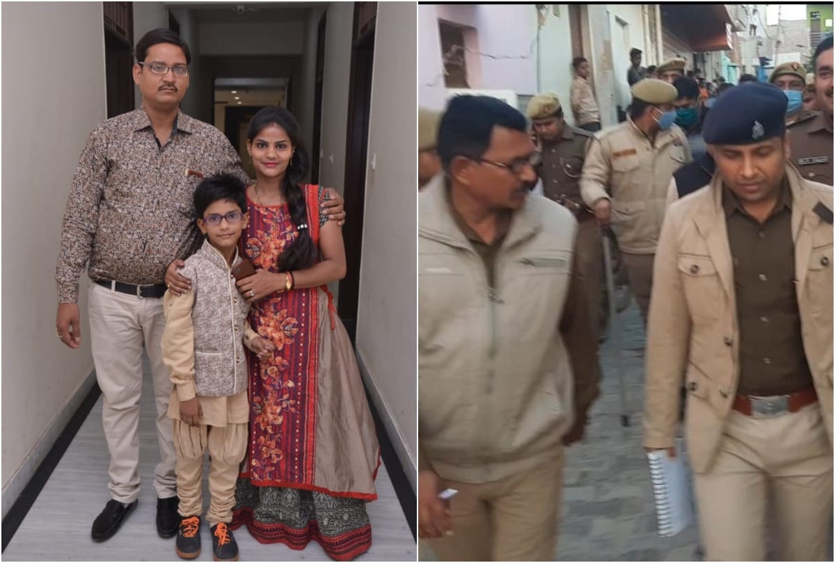 man committed suicide after killing son and wife in mathura