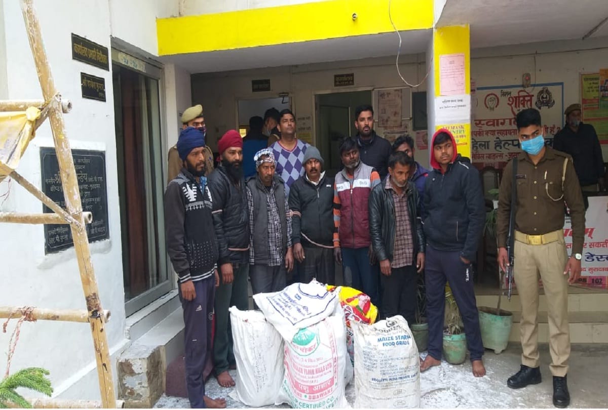 stf raid caught truck full of 30 thousand litre alchohal 8 accused arrested