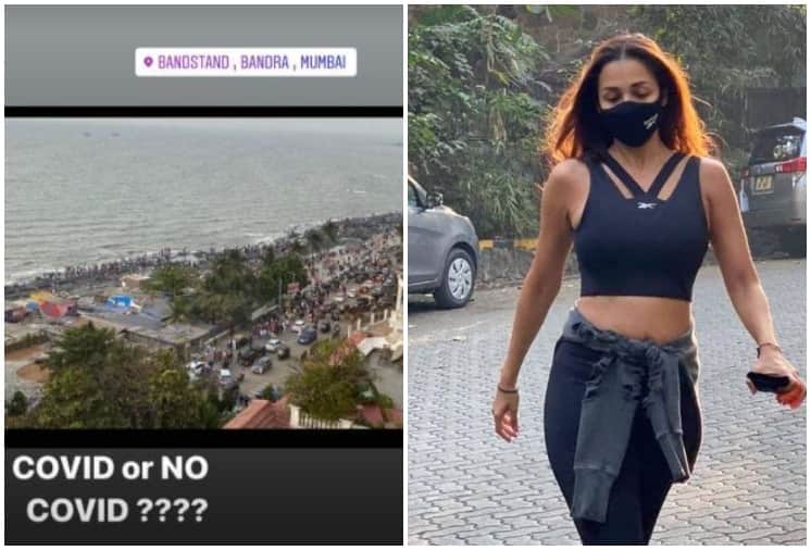 Malaika Arora Unhappy Over Crowd At Bandstand Amid Pandemic; Asks, 'COVID Or No COVID'