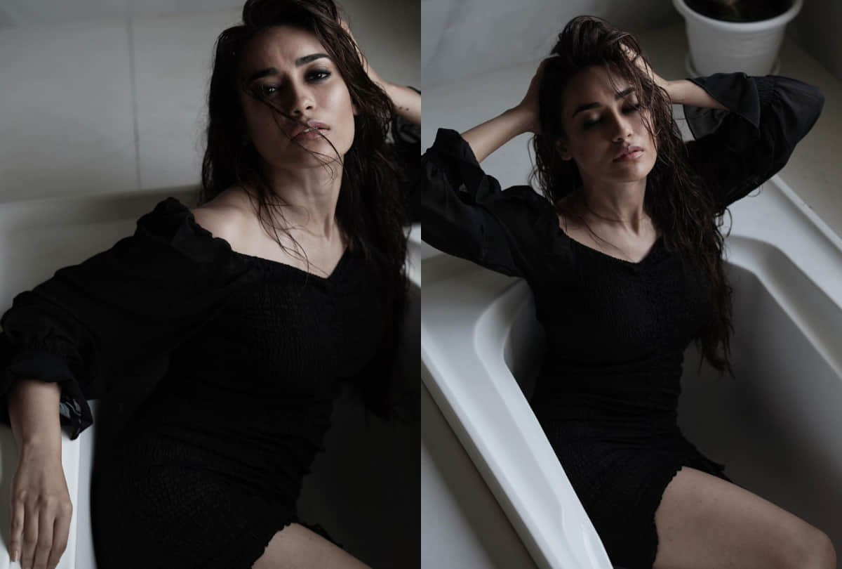 surbhi jyoti tease fans on low neckline pink top looks breathtakingly gorgeous