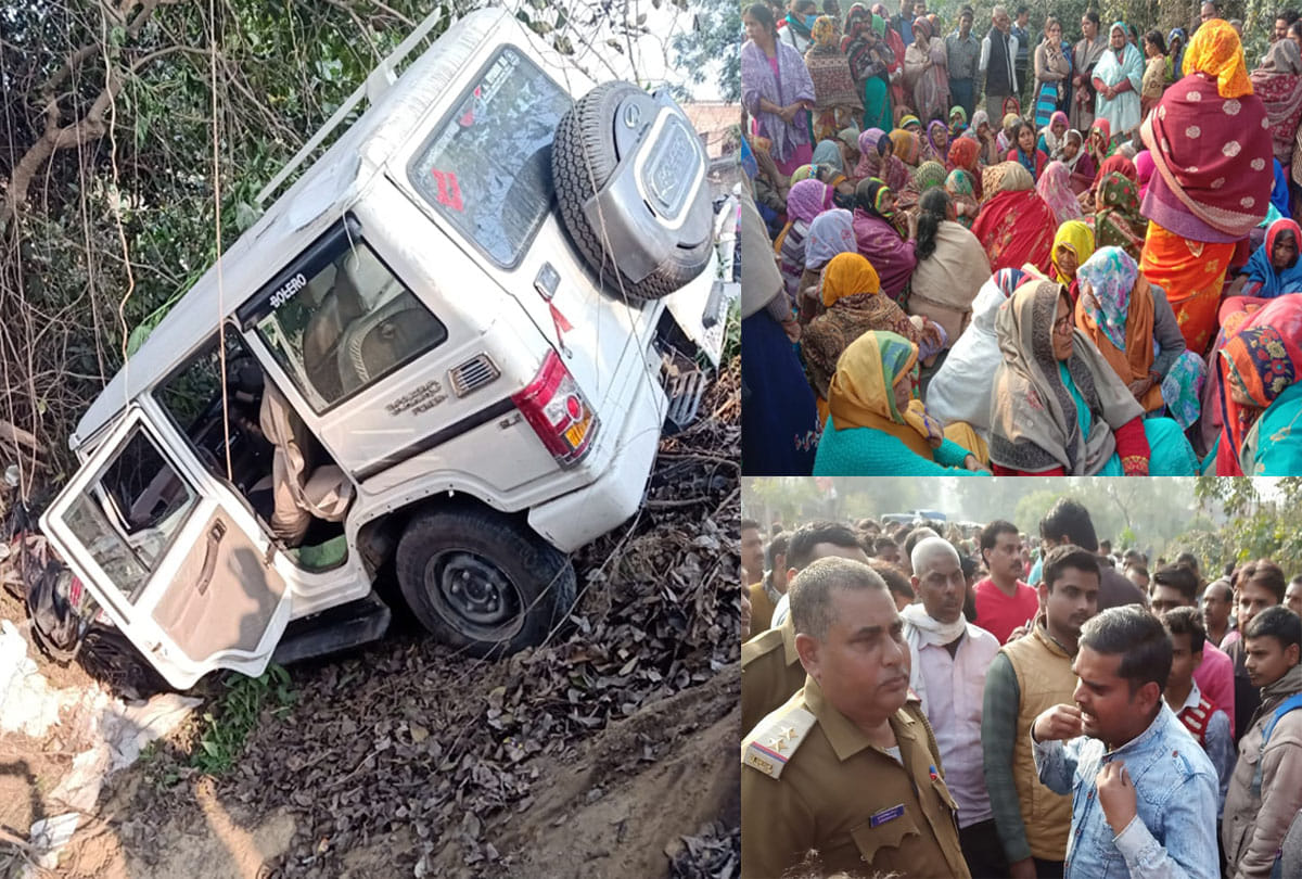 Bolero overturned in a ditch, one dead