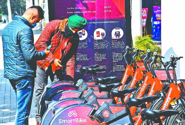 Cycle sharing project became popular in chandigarh