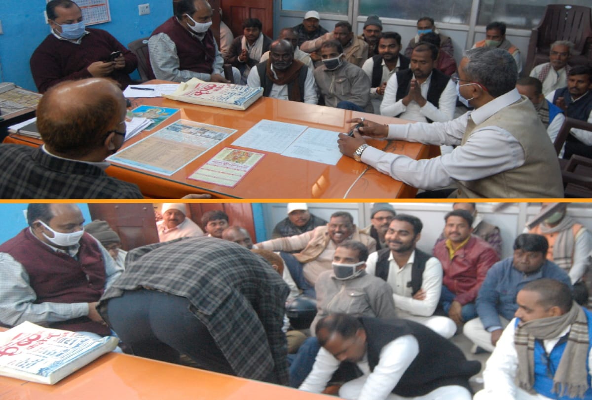 shocking news Angry Kotedar besiege DSO over cancellation of Galla shop in deoria