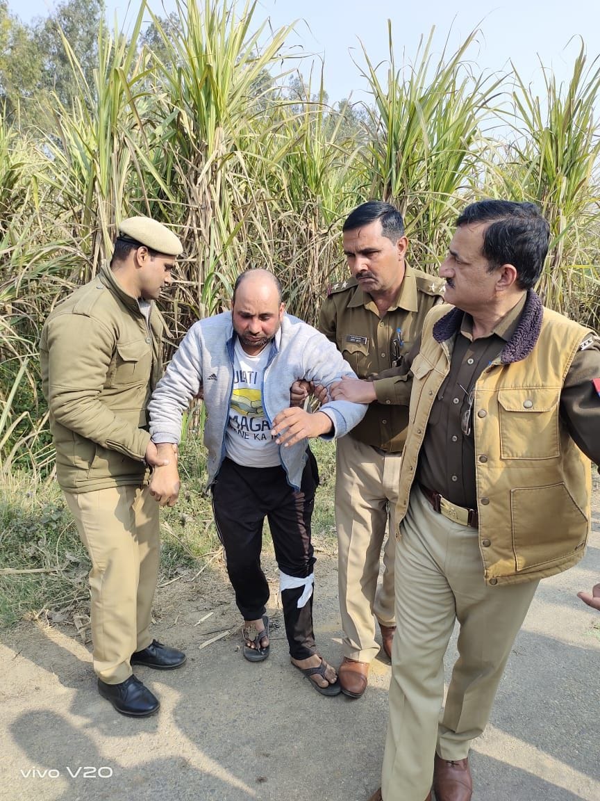 Khatauli police arrested a crook in an encounter