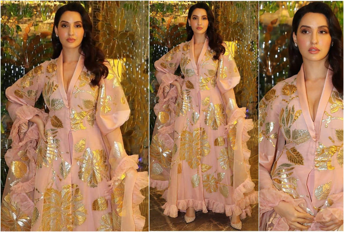 nora fatehi look breath of fresh air in white midi crochet dress