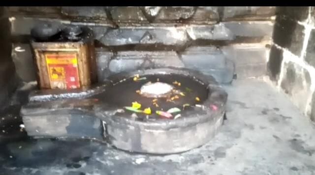 Unknown elements uprooted Shivalinga from the garbhagriha of Bhairav ?temple