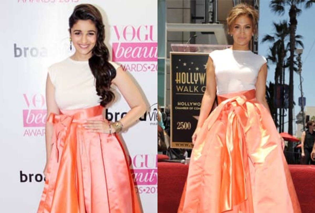 Bollywood actresses copied Hollywood actresses dresses