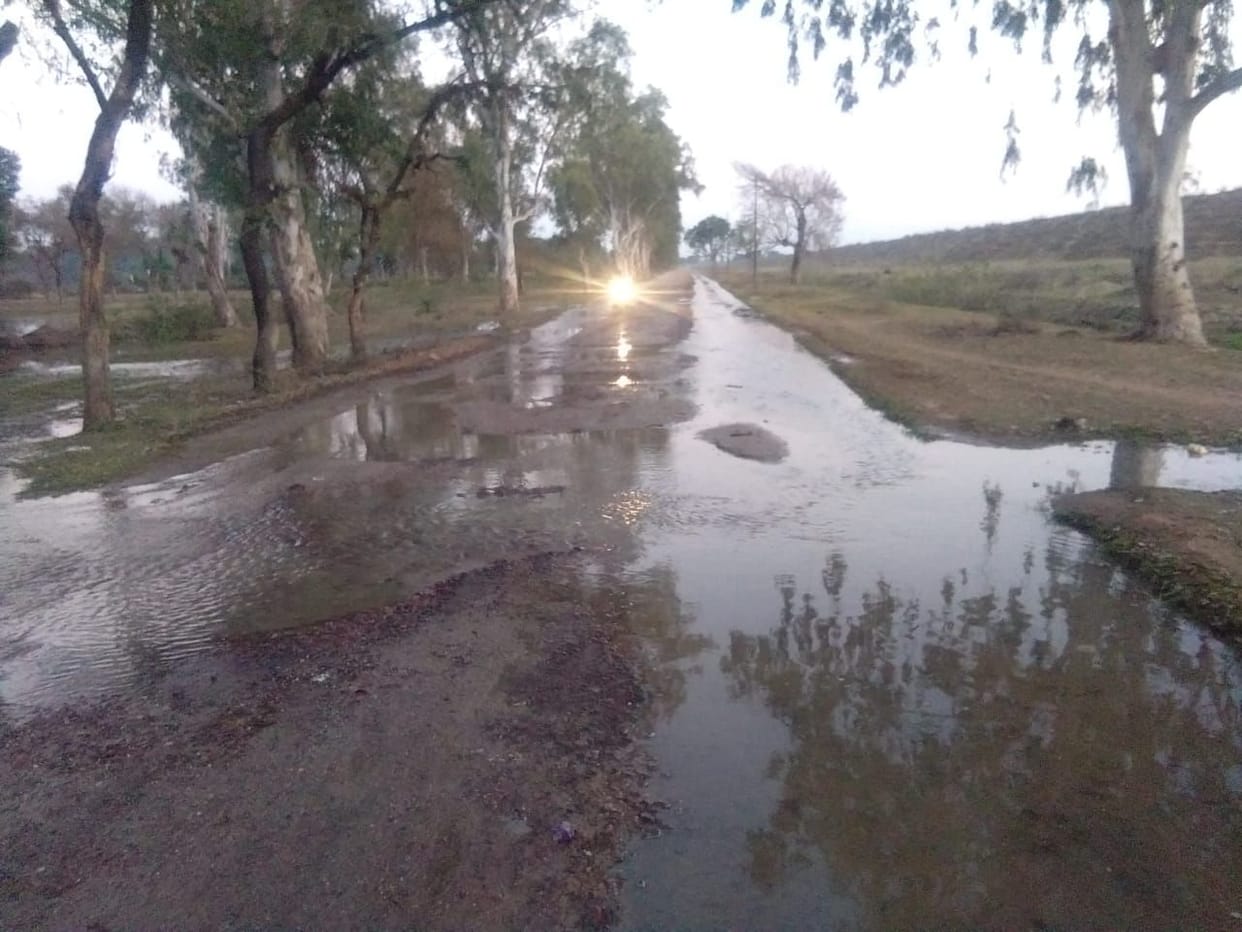 canal water flowing on road