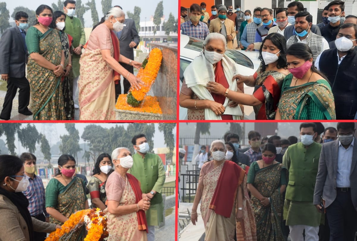 Governor Anandiben Patel visit in Chauri Chaura Martyr Memorial in Gorakhpur