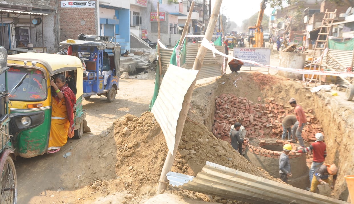 Road Digging by torrent power