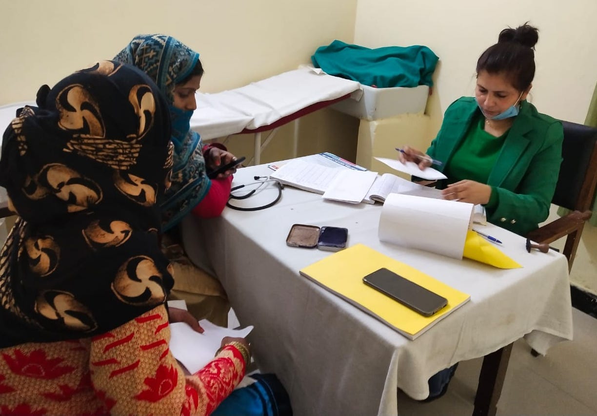 Health check up of pregnant women