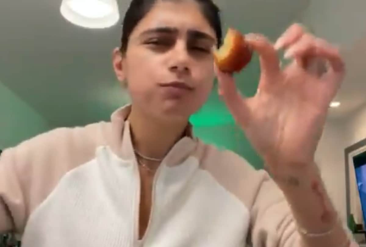 Fake picture of congress members feeding cake to Mia khalifa picture goes viral, look at her reaction