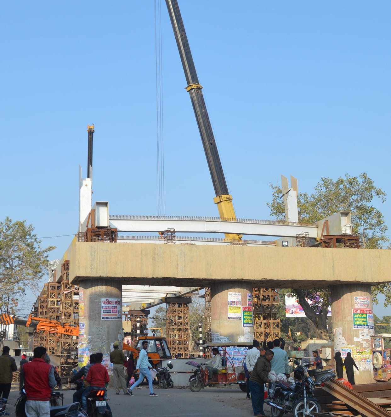 Hathras: jammed due to overbridge construction