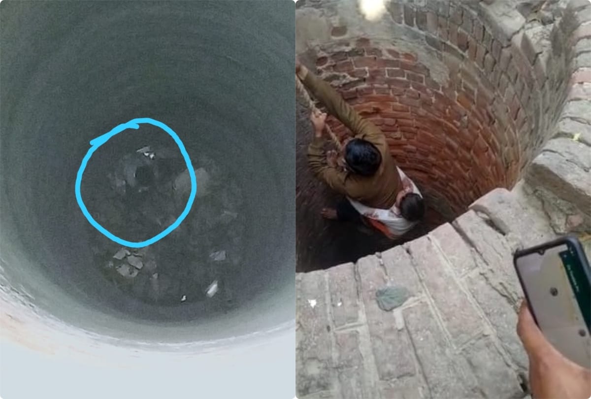 Firozabad Agra UP News: Nine year old boy rescued from a well 80 feet deep in firozabad