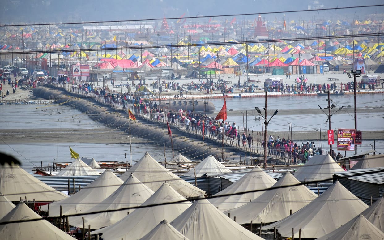 Silent dip will take place on the ghats at the confluence of eight thousand feet long tomorrow