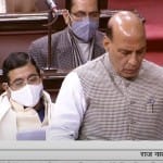 राज्यसभा में चीन सीमा विवाद पर बोलते राजनाथ सिंह