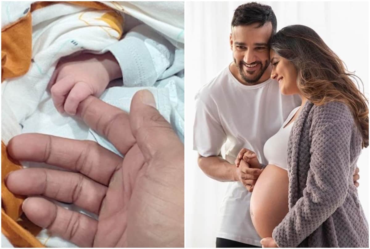 Anita Hassanandani shares first photo with baby boy: ‘And just like that we were three’