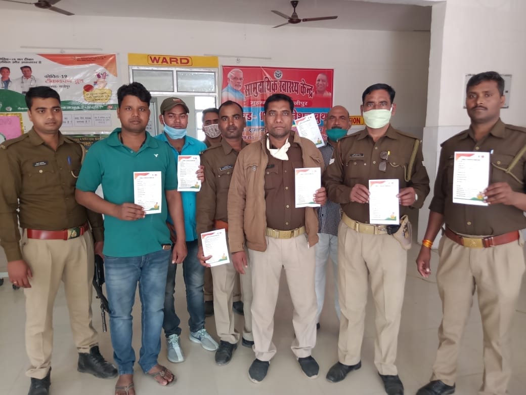 Policemen got their duty vaccinated