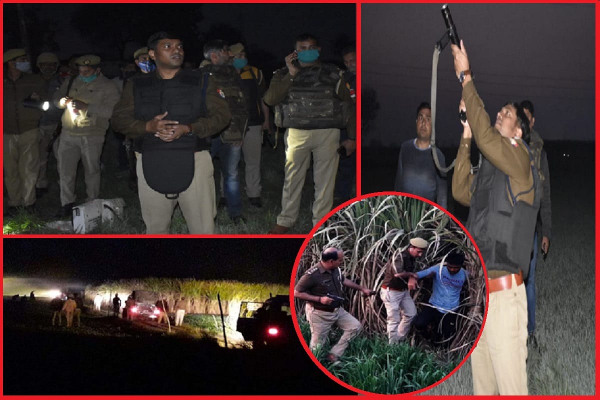 UP Crime News: Encounter in Baghpat and three crooks injured and see photos