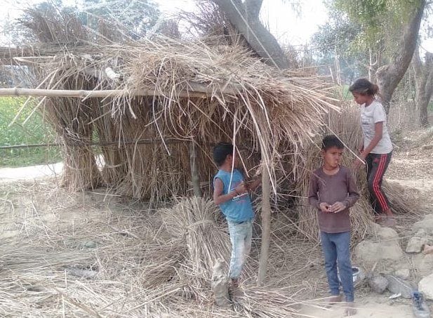 Five orphaned children in the districts of Rajwad