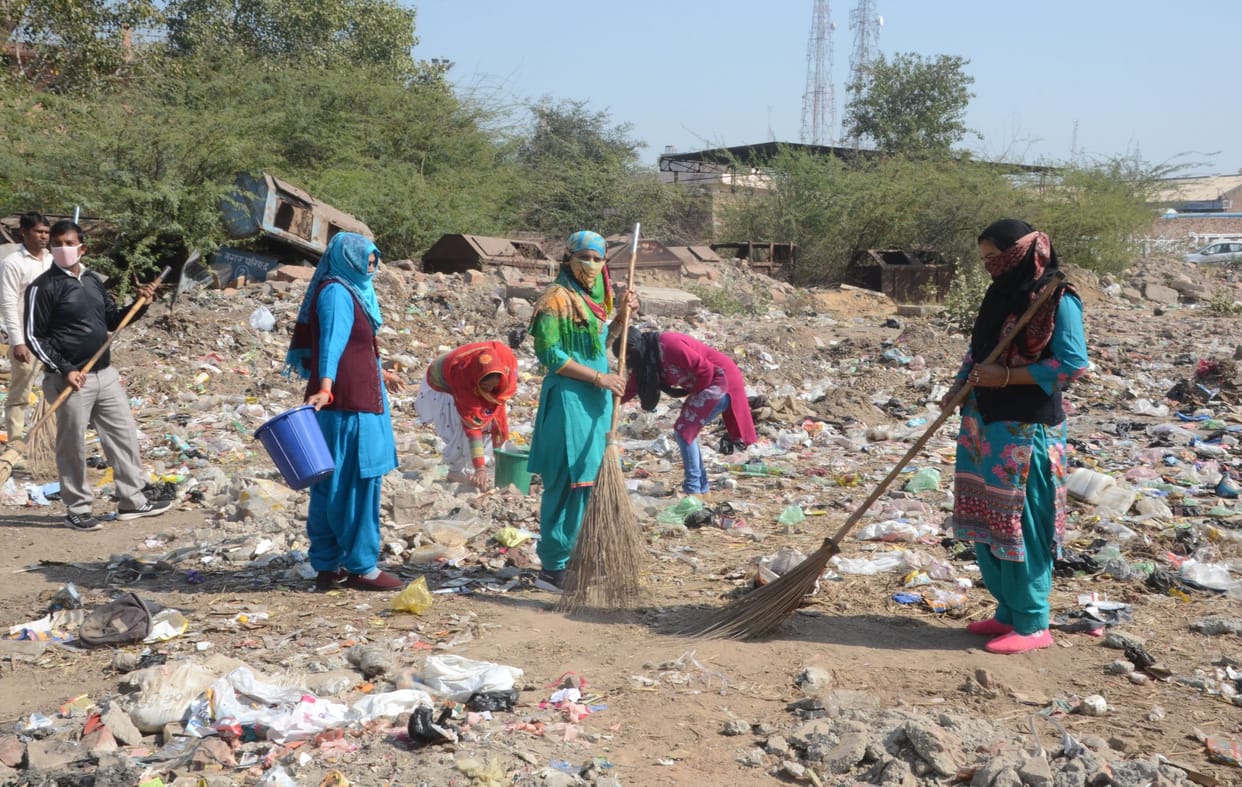 Photographed with sweep in hand and completed cleanliness drive