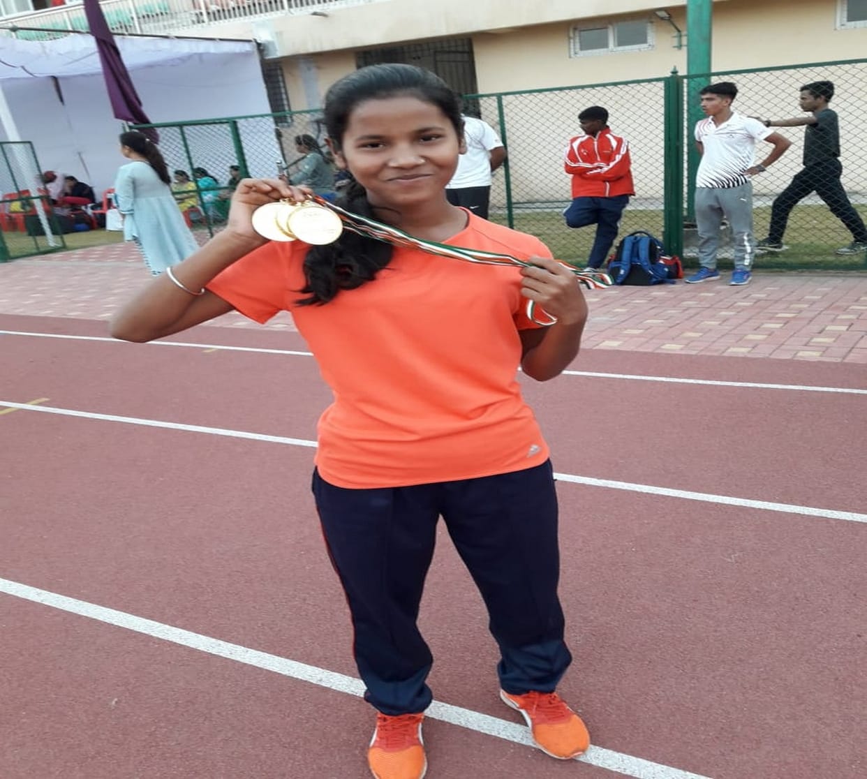 Worker's daughter created history by winning gold medal in national athletics competition