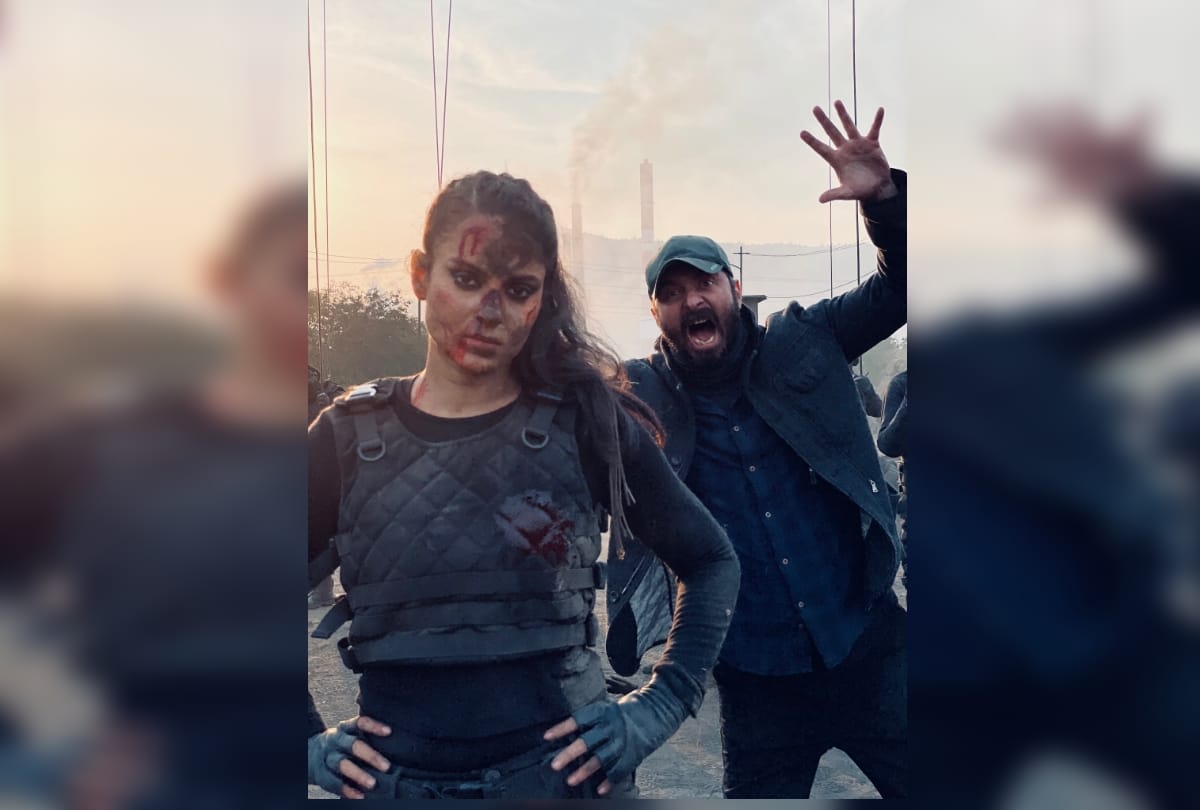 Kangana Ranaut shares BTS picture of non-stop action shift from the sets of Dhaakad