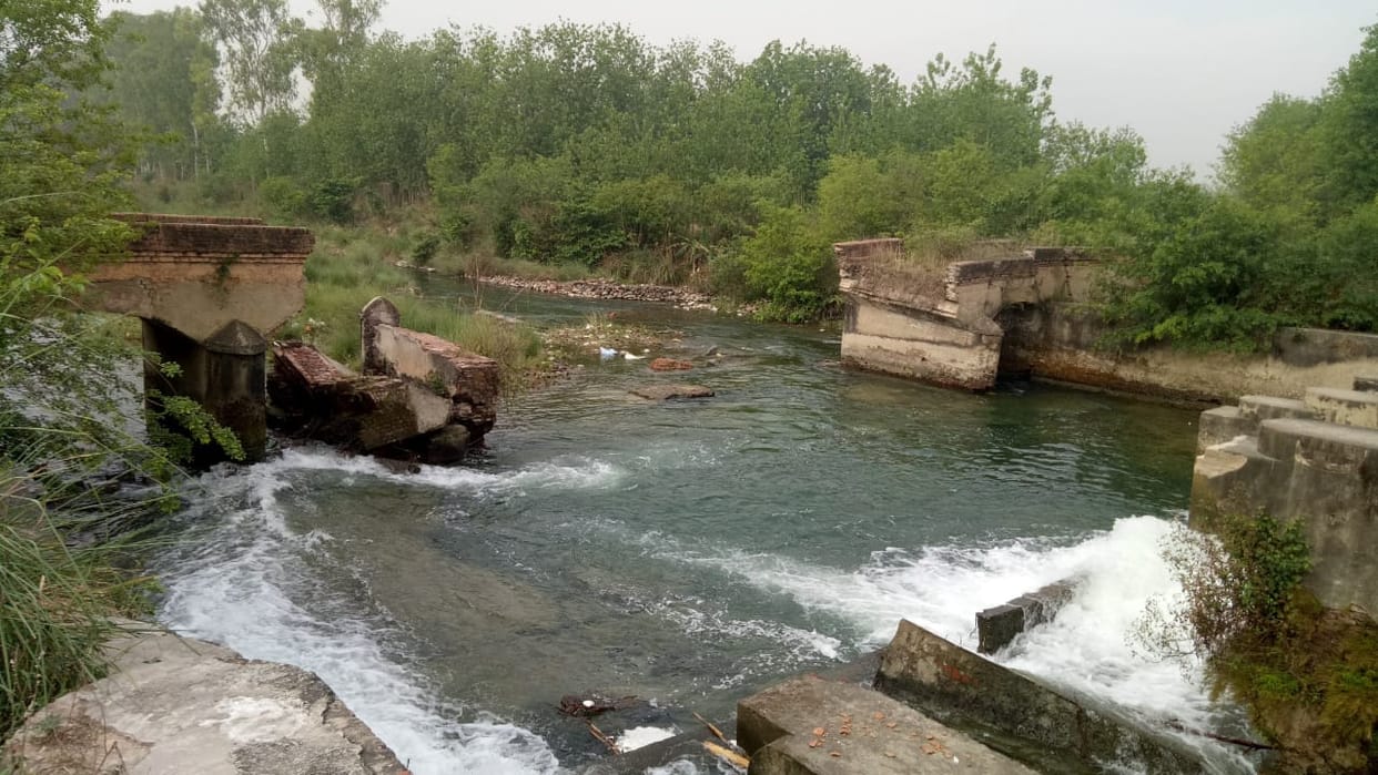 The culvert is broken, the path is tight and life is in danger
