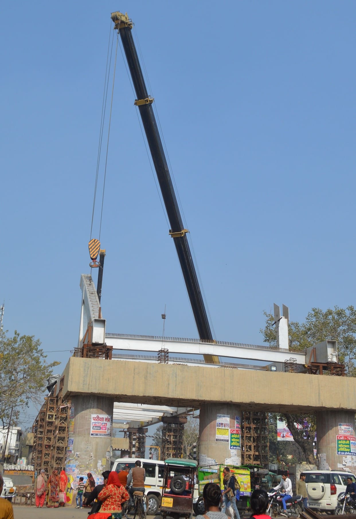 Hathras: 25 percent work of overbridge completed at pond intersection