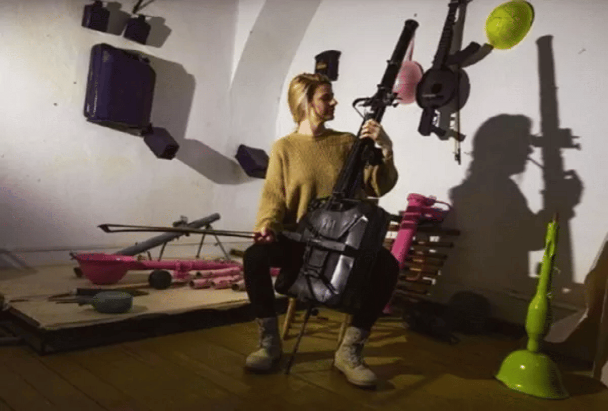 artist Nikola Macura who made music instruments by weapons