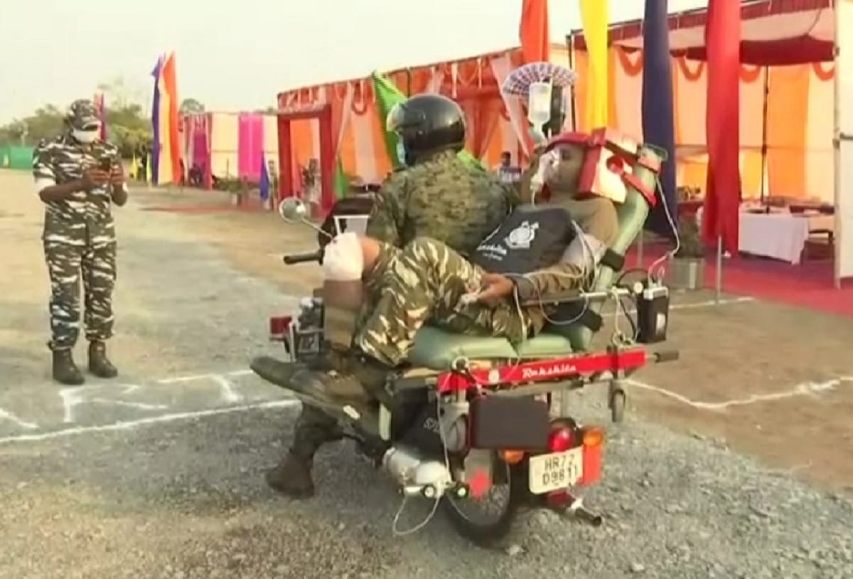 Chhattisgarh CRPF developed two wheel ambulance service