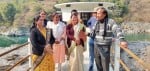 विधायक चंद्रा पंत आंवलाघाट पेयजल योजना का निरीक्षण करते हुए।