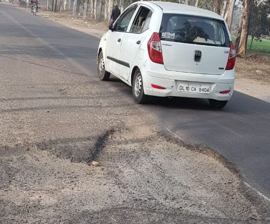 Panipat-Khatima Highway convert into pits