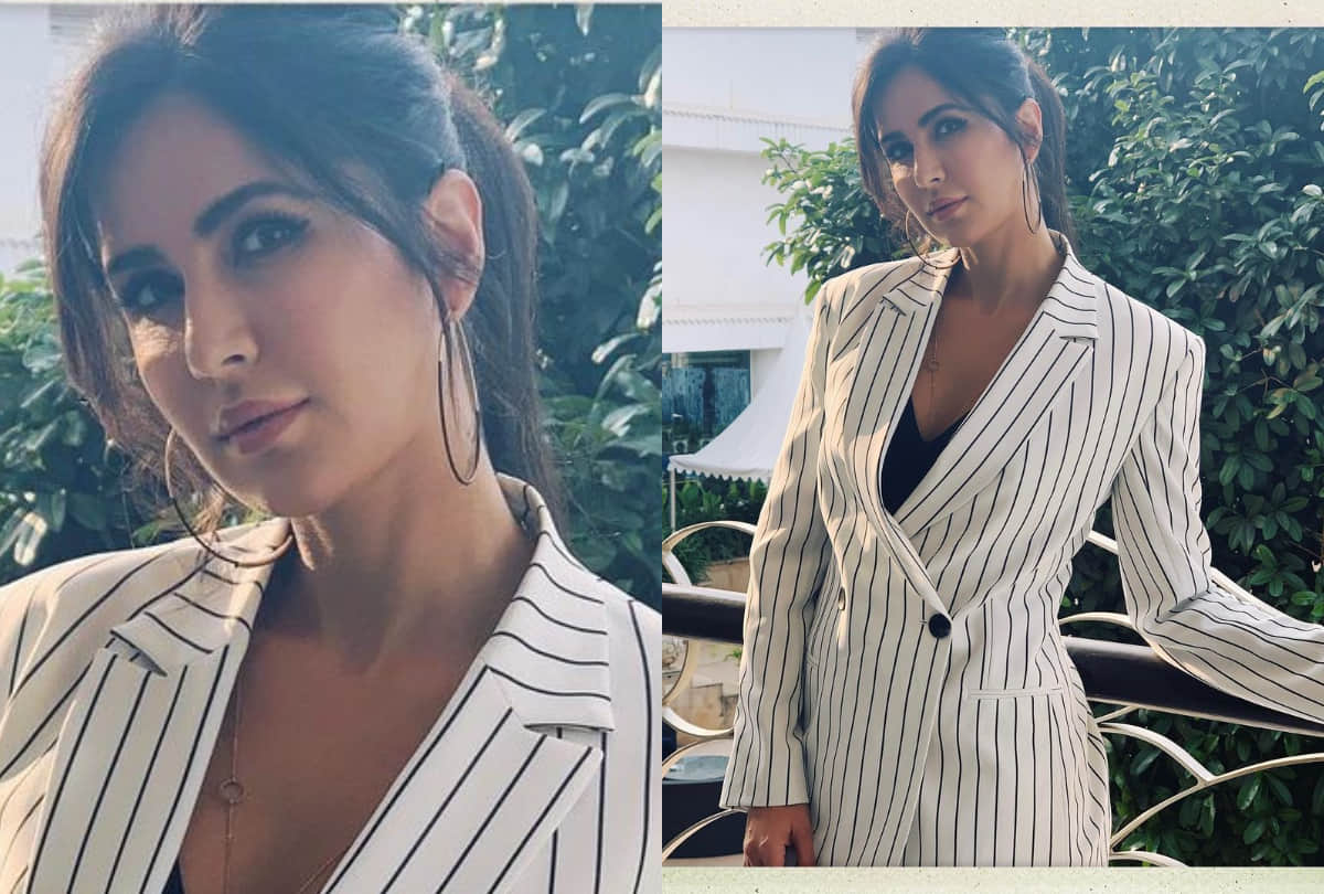 shehnaaz gill or katrina kaif who wore white stripe outfit better