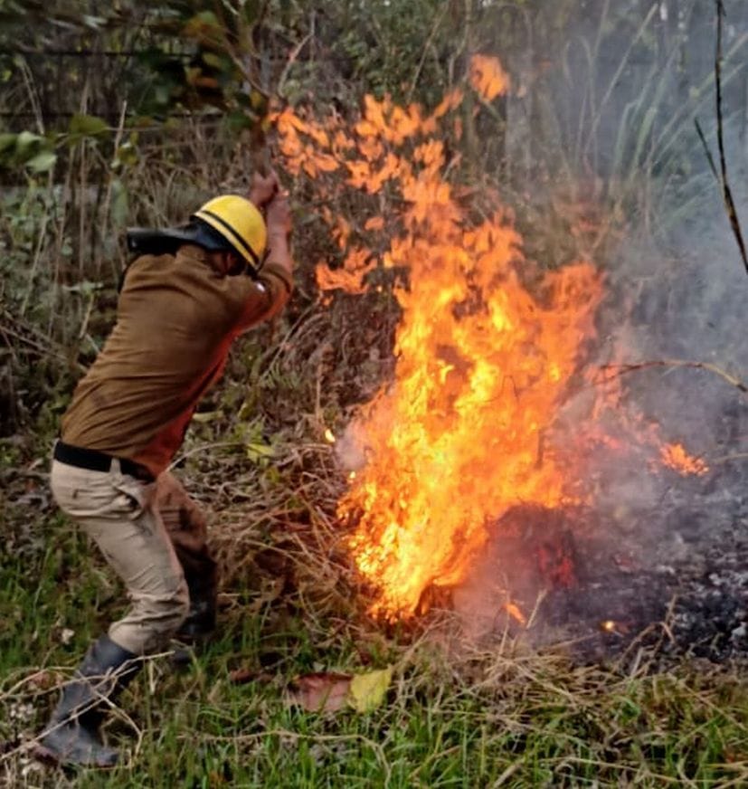 Fire At Rudrapur Officers Colony
