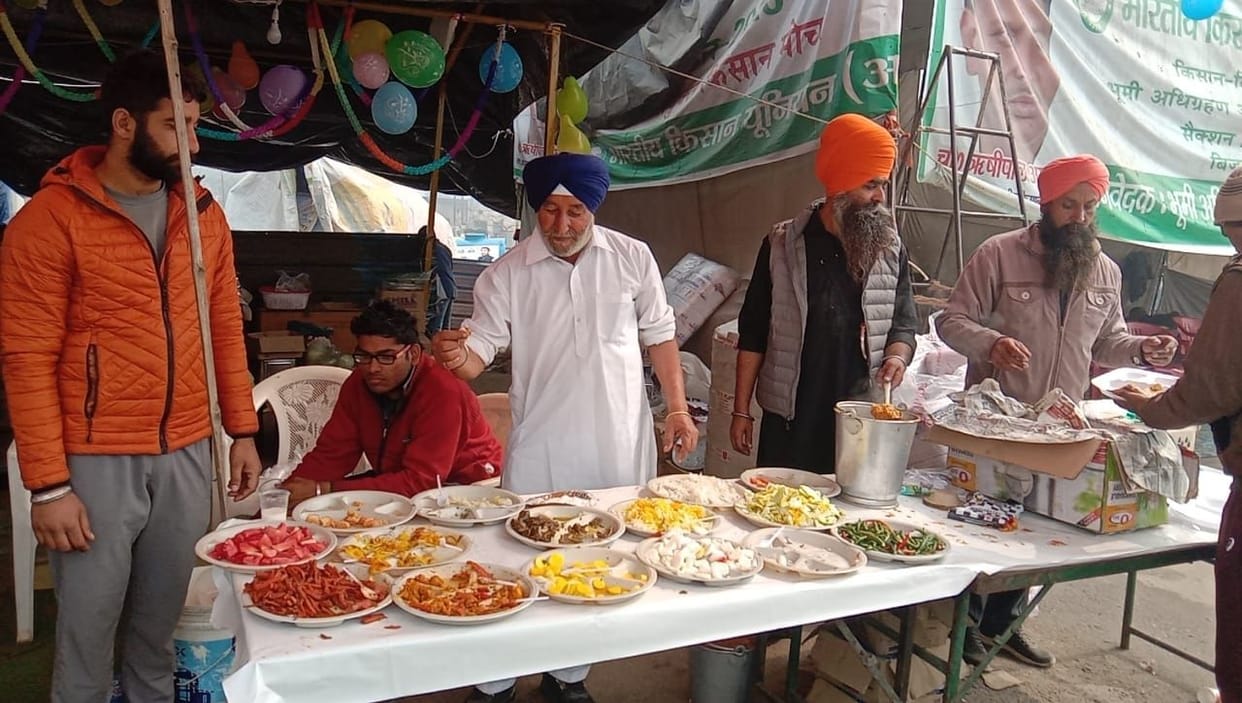 farmers protest, border, langer, milk, curd
