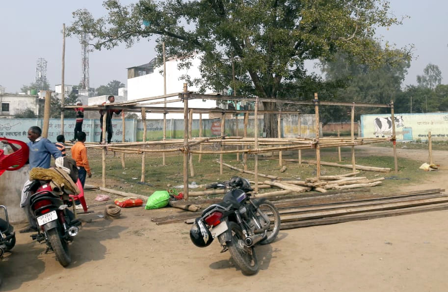 Officers inspected the venue