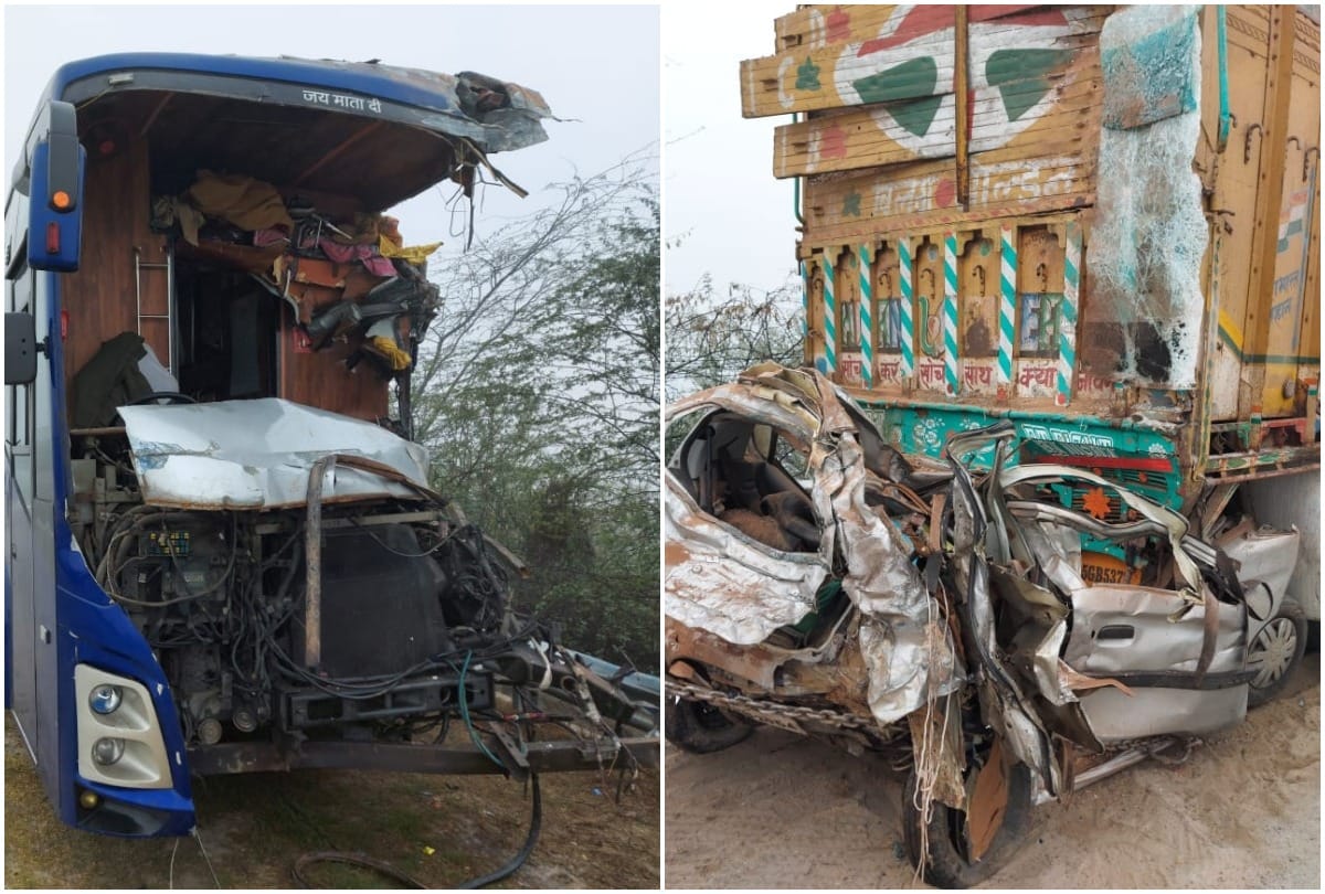 Greater Noida six vehicles collided with each other at Yamuna Expressway due to reduced visibility caused by fog
