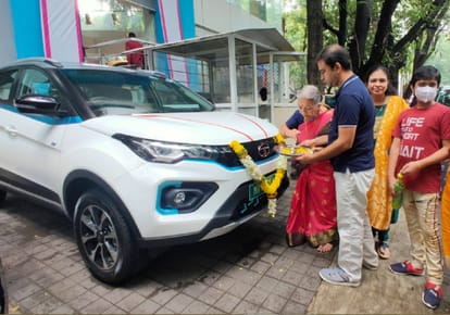 Tata Nexon Pooja after car delivery