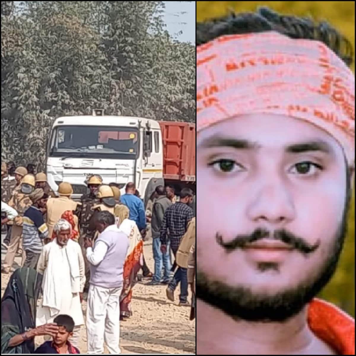 youth died in detained villagers and people anger around police station force deployed see the images in jaunpur